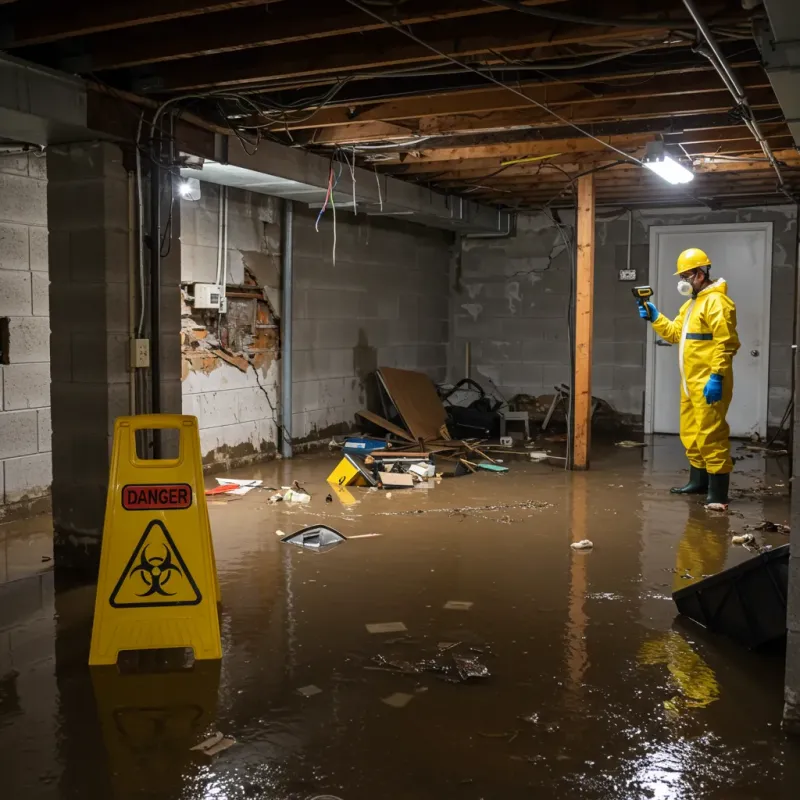 Flooded Basement Electrical Hazard in Woodinville, WA Property