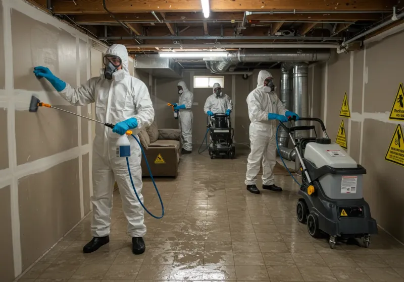 Basement Moisture Removal and Structural Drying process in Woodinville, WA